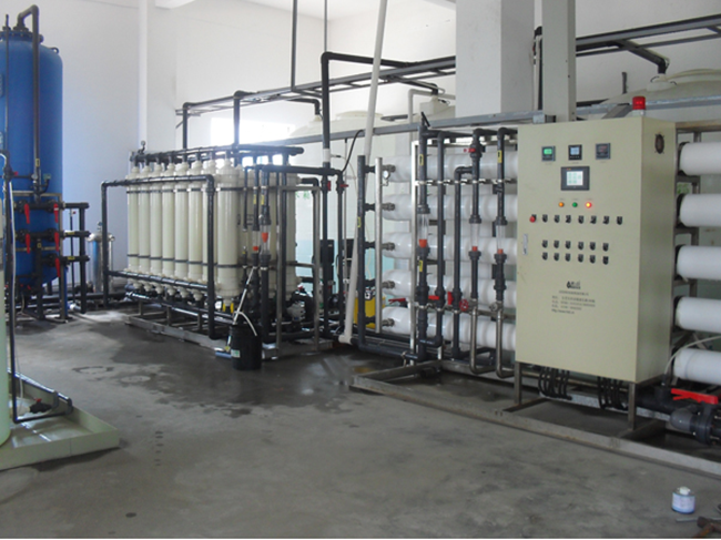 电路板行业用21吨双级反渗透+混床高纯水系统